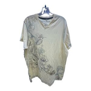 NWT Marc Ecko Japanese Koi Koi Fish Yellow Shirt L Y2K Tattoo Art Streetwear